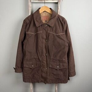 Outback Trading Co Womens Brown York Jacket Coat Medium, Western